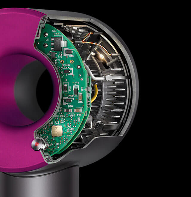 The Dyson Supersonic™ hair dryer in use